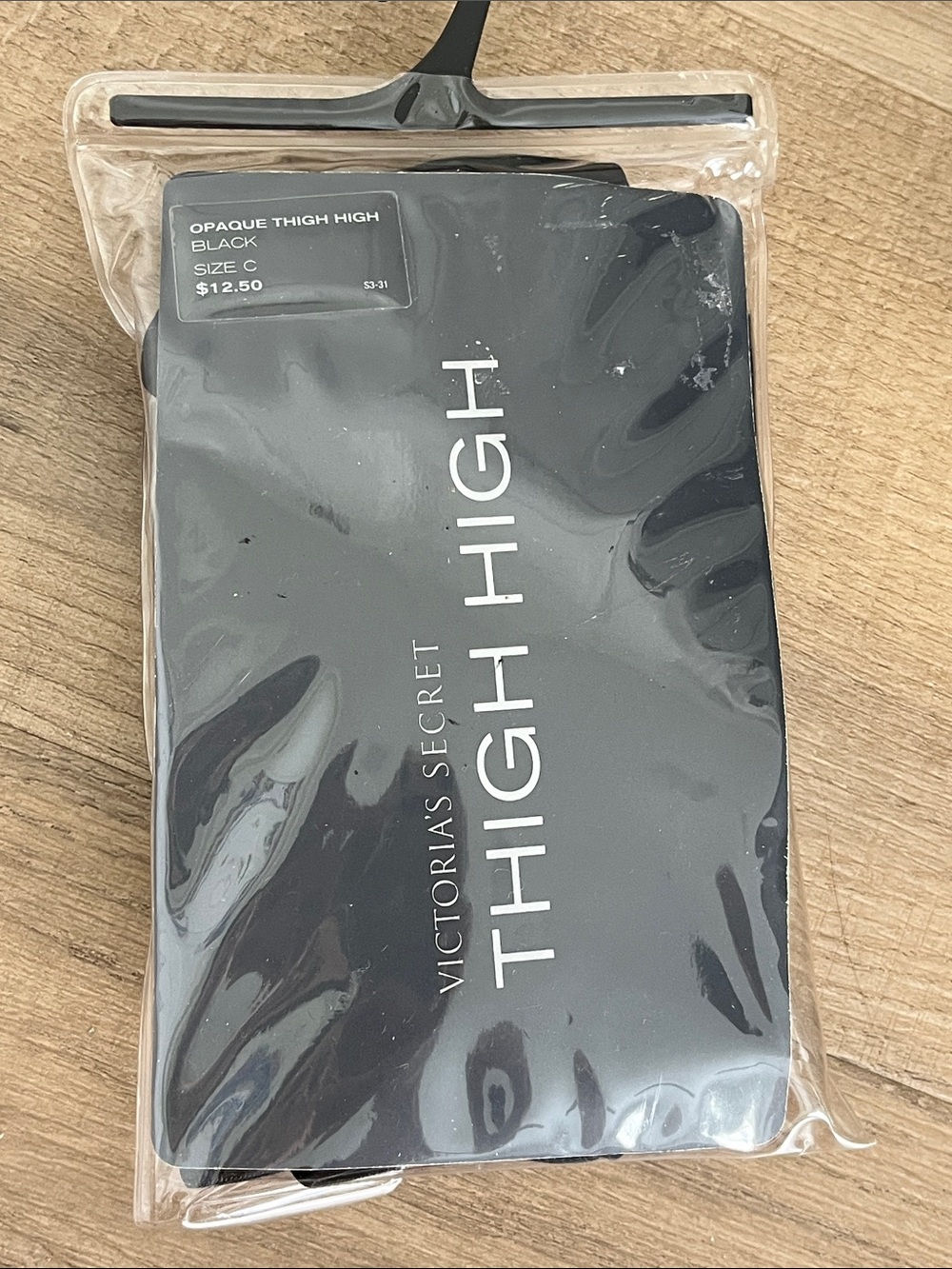 Victoria's Secret Black Opaque Thigh High tight Sexy Halloween Whimsigoth Witchy